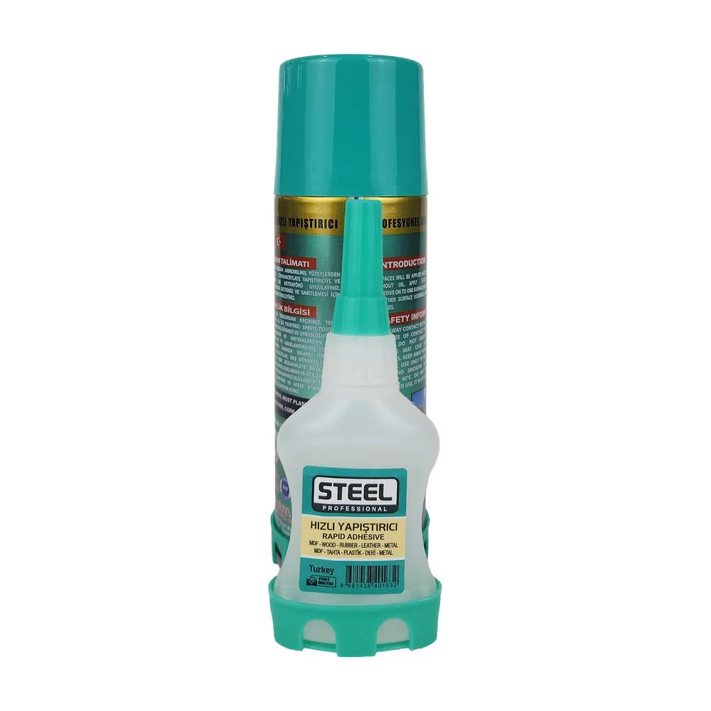 Steel Hızlı Yapıştırıcı Sprey Set 200Ml