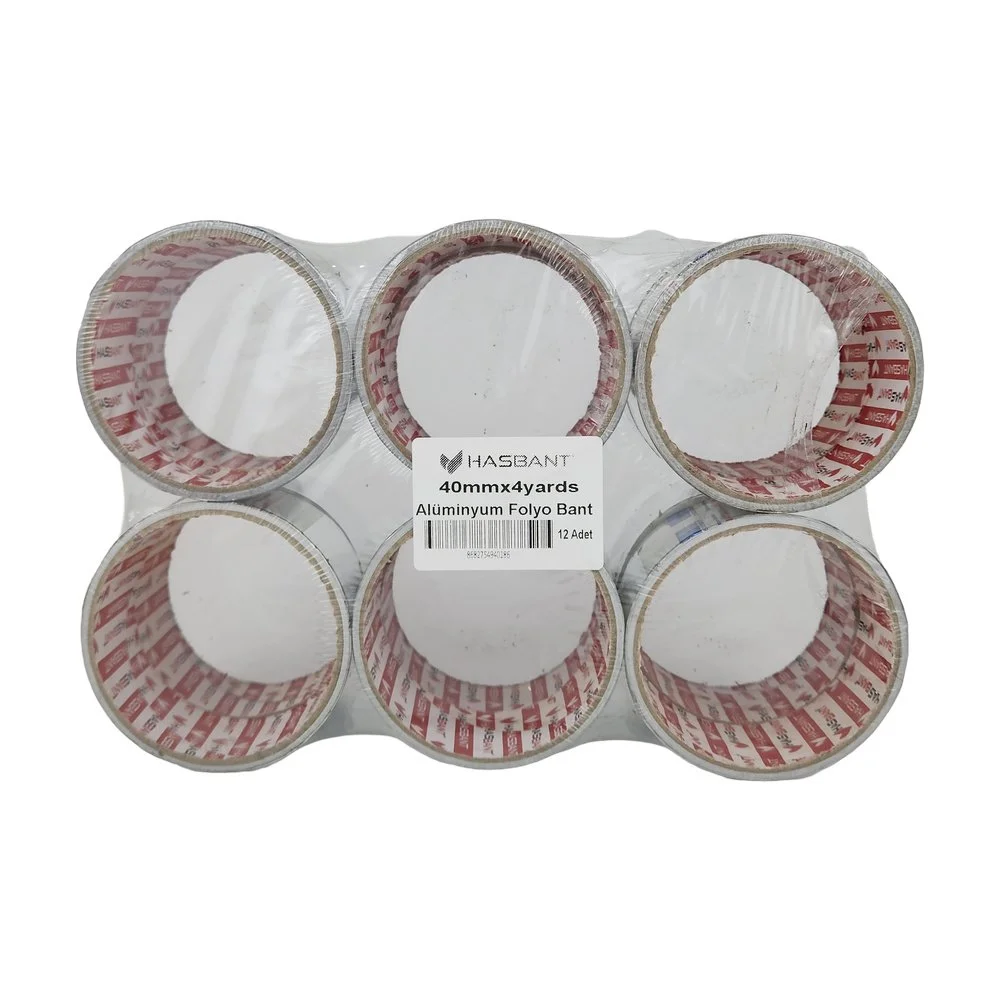 Soba Alüminyum Folyo Bant – 40mm x 4 Yards (12'li Paket) Soba Alüminyum Folyo Bant – 40mm x 4 Yards (12'li Paket)