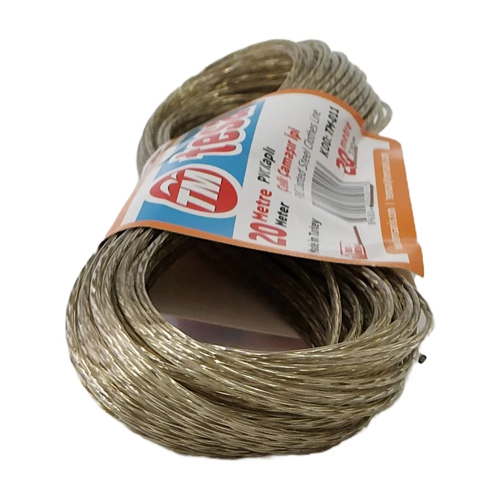 Çelik Çamaşır İpi 20 Metre *12Adet Çelik Çamaşır İpi 20 Metre *12Adet