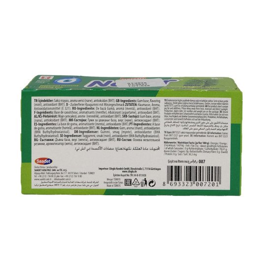 Nazar Nane Aromalı Sakız 5Li *20Ad Nazar Nane Aromalı Sakız 5Li *20Ad