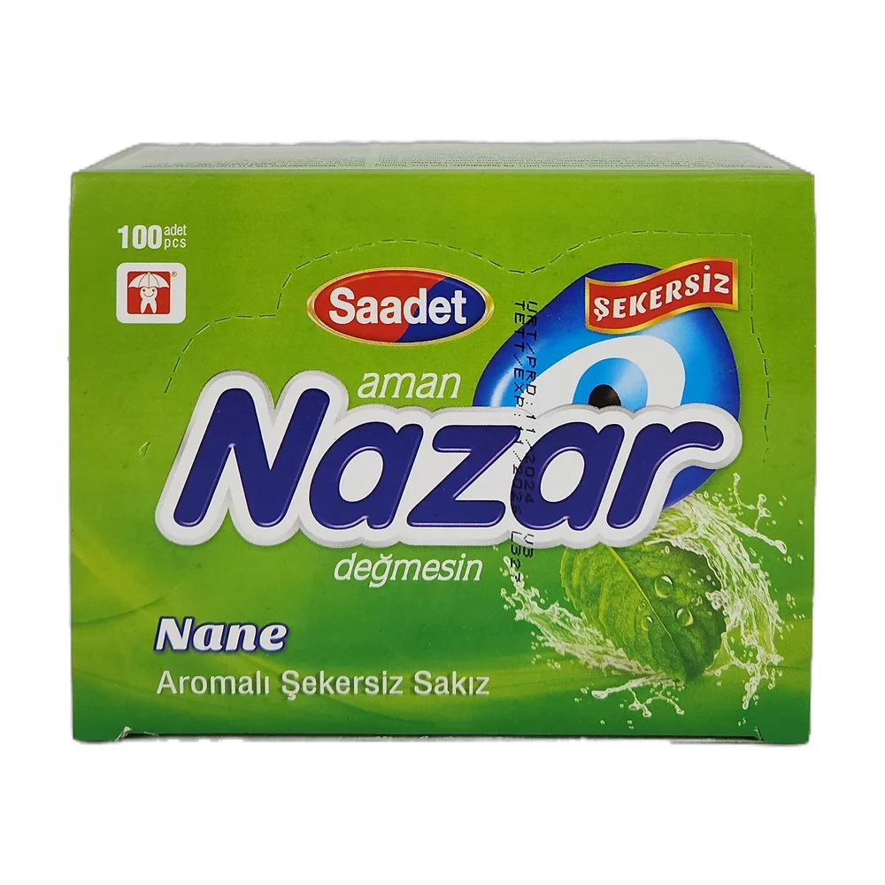 Nazar Nane Aromalı Sakız Tekli *100Ad Nazar Nane Aromalı Sakız Tekli *100Ad
