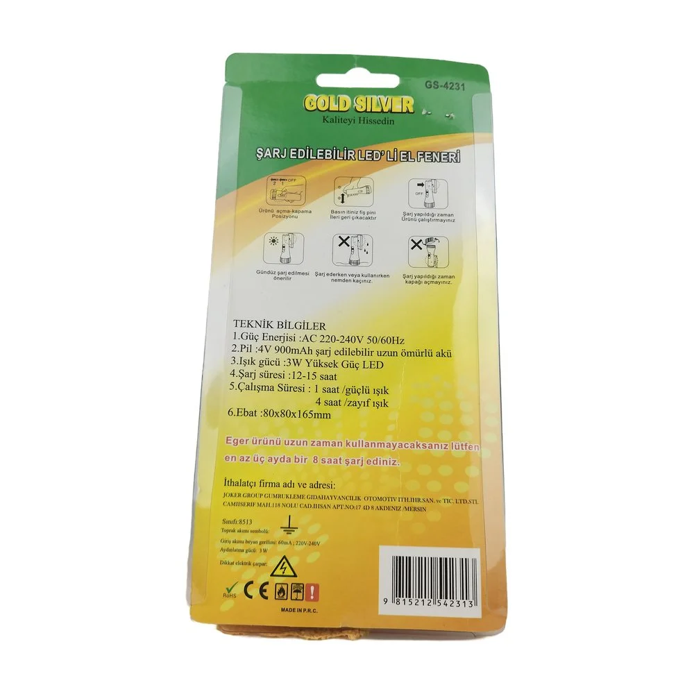 Gold Silver Gs-4231 Kambur Fener 3W Gold Silver Gs-4231 Kambur Fener 3W