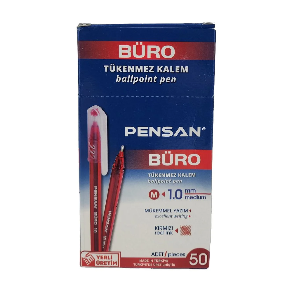 Pensan Büro Tükenmez Kırmızı*50Ad Pensan Büro Tükenmez Kırmızı*50Ad