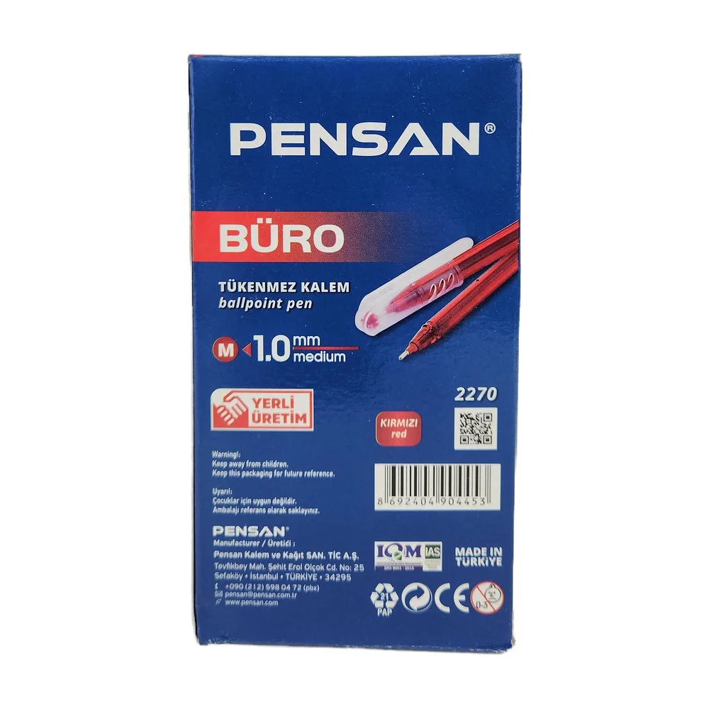 Pensan Büro Tükenmez Kırmızı*50Ad Pensan Büro Tükenmez Kırmızı*50Ad