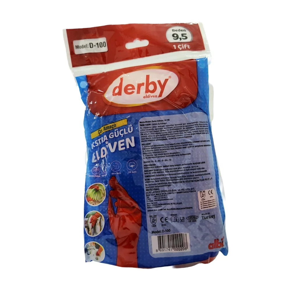 Derby Bulaşık Eldiven No:9,5 Derby Bulaşık Eldiven No:9,5