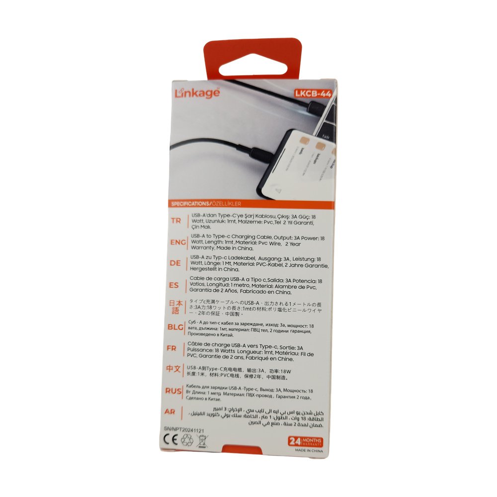 Şarj Kablosu Type-C - 3.0A - LKCB-44 (Geniş Samsung Hızlı Şarj) Şarj Kablosu Type-C - 3.0A - LKCB-44 (Geniş Samsung Hızlı Şarj)