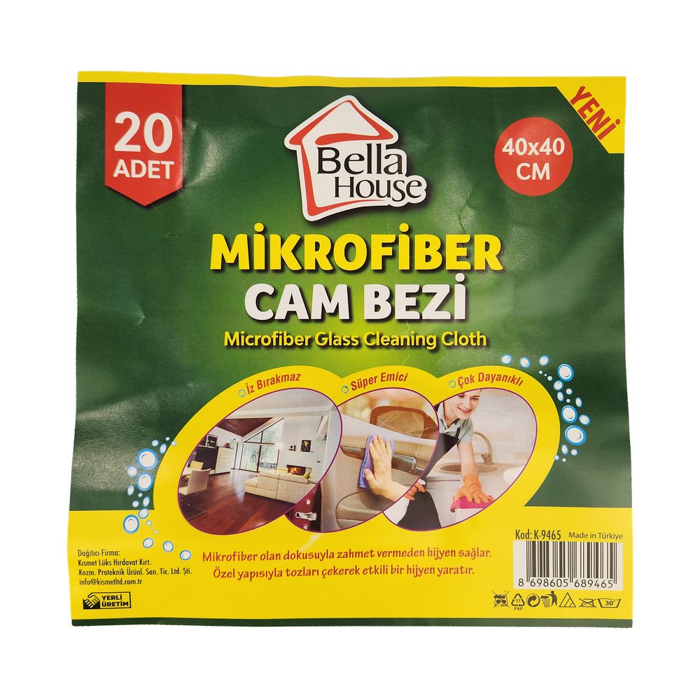 Mikrofiber Cam Bezi 40*40Cm*20Ad Mikrofiber Cam Bezi 40*40Cm*20Ad