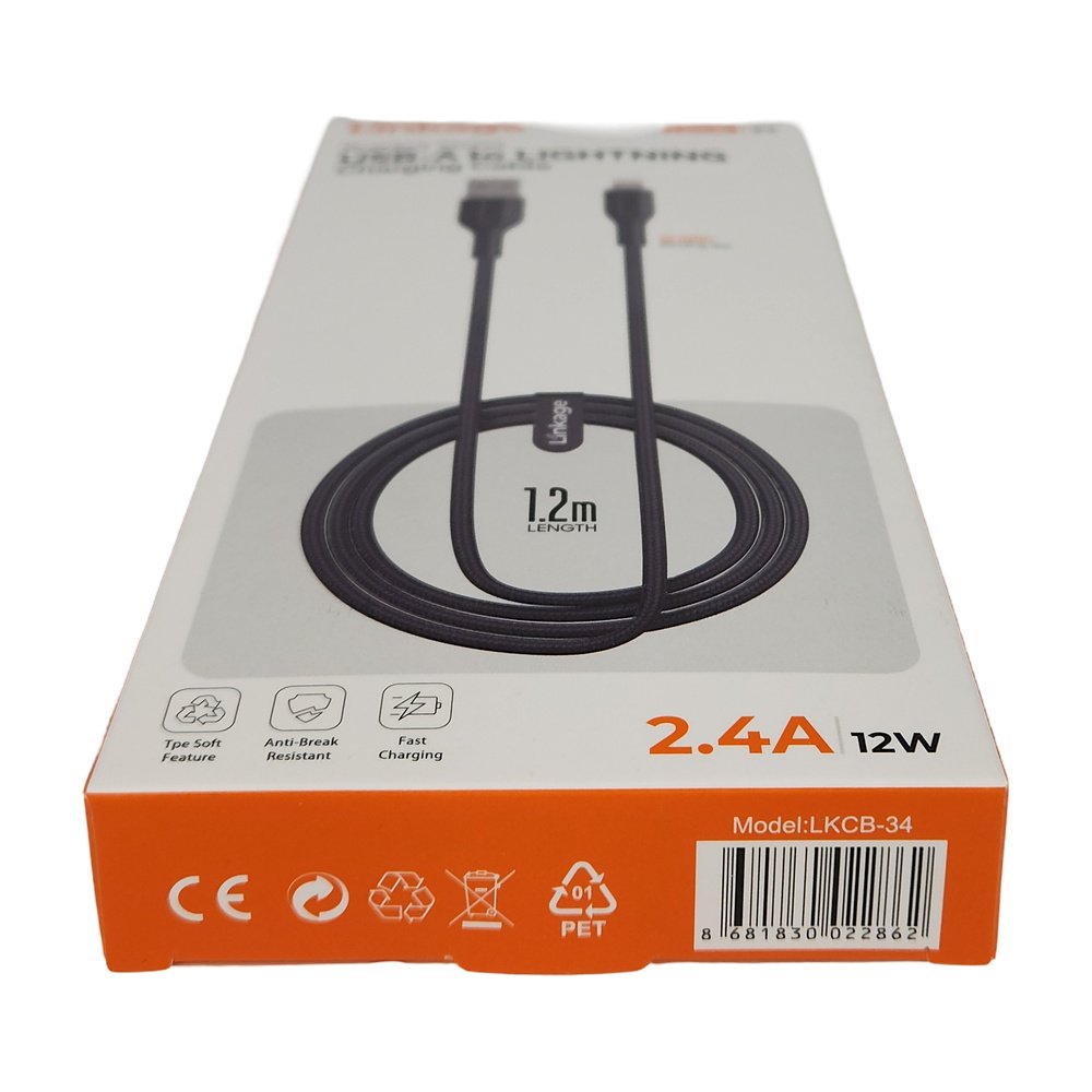 Hızlı Şarj Kablosu Lightning (Iphone) - 2.4Amper - 12W LKCB-34 Hızlı Şarj Kablosu Lightning (Iphone) - 2.4Amper - 12W LKCB-34
