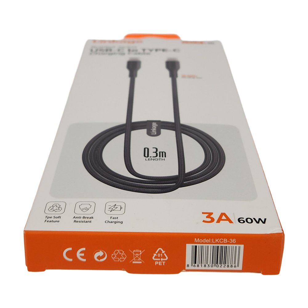 Süper Hızlı Şarj Kablosu Type-C 3Amper - 60W 0.3Metre LKCB-36 (2 Tarafıda Type-C) Süper Hızlı Şarj Kablosu Type-C 3Amper - 60W 0.3Metre LKCB-36 (2 Tarafıda Type-C)