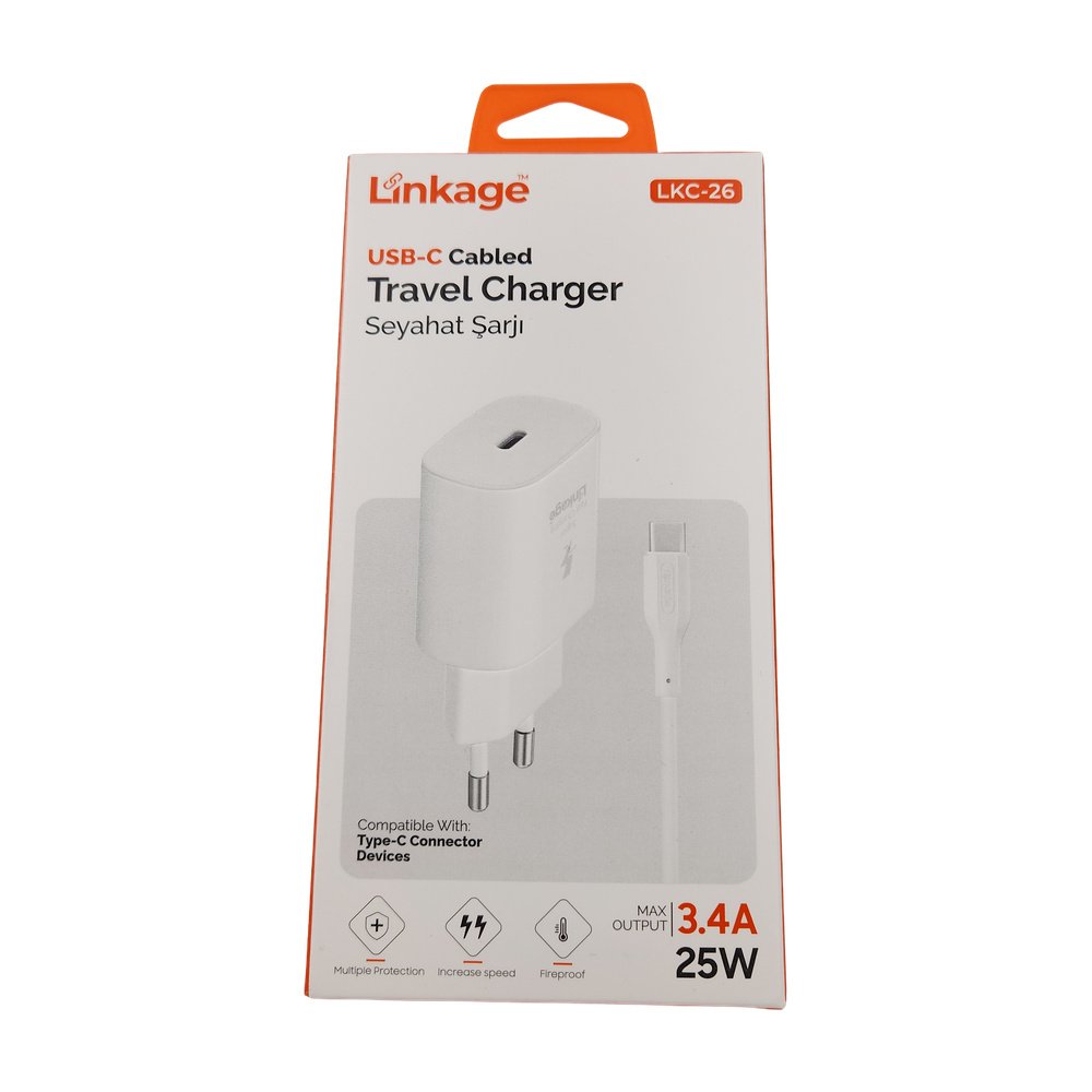 Süper Hızlı Şarj Seti Type-C (Geniş) 3Amper - 25W LKC-26 Süper Hızlı Şarj Seti Type-C (Geniş) 3Amper - 25W LKC-26