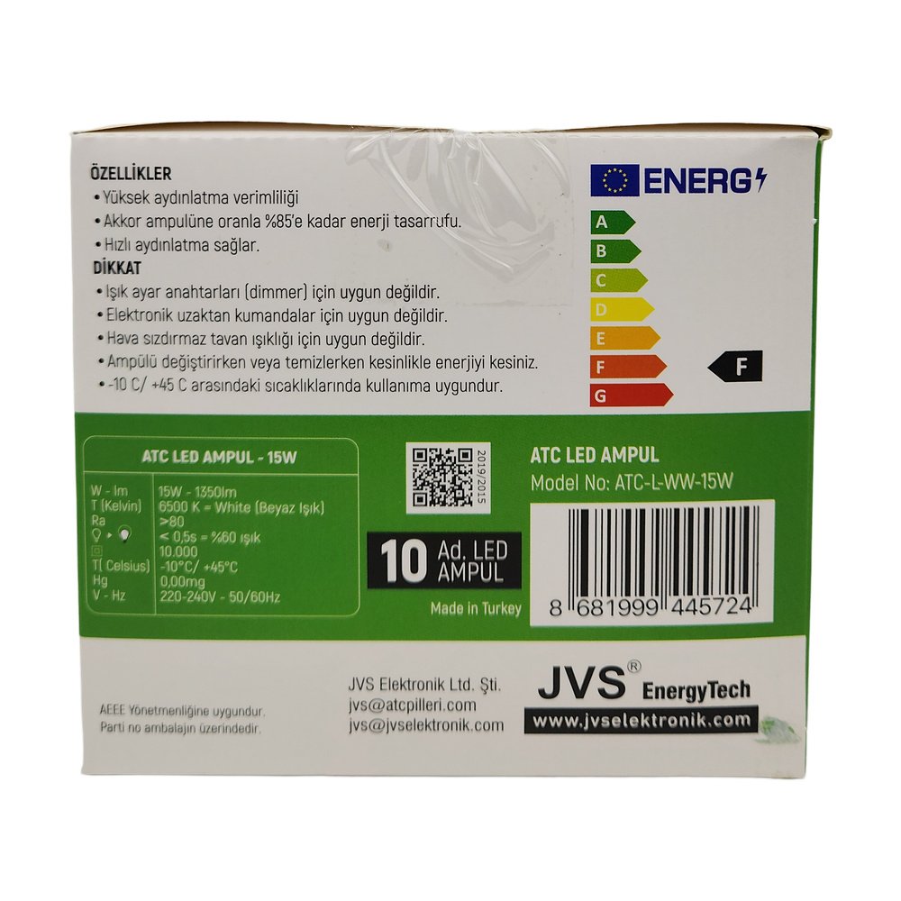 Atc 15W Led Ampul 1350Lümen*10 Atc 15W Led Ampul 1350Lümen*10