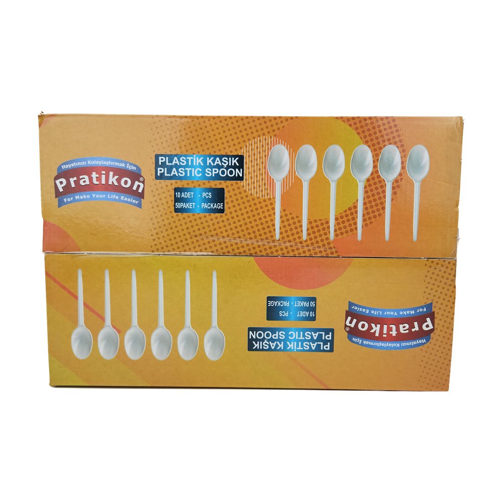 (Koli) Pratikon Plastik Kaşık (Barkodlu) 10 Ad X 50 Pk (Koli) Pratikon Plastik Kaşık (Barkodlu) 10 Ad X 50 Pk