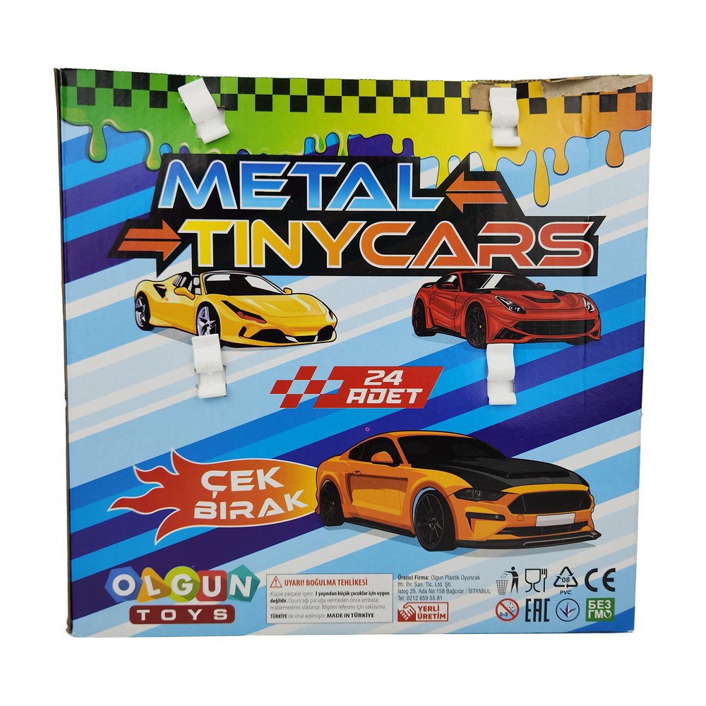 Olgun Çek Bırak Metal Ufak Arabalar Standlı X 24 Adet Olgun Çek Bırak Metal Ufak Arabalar Standlı X 24 Adet