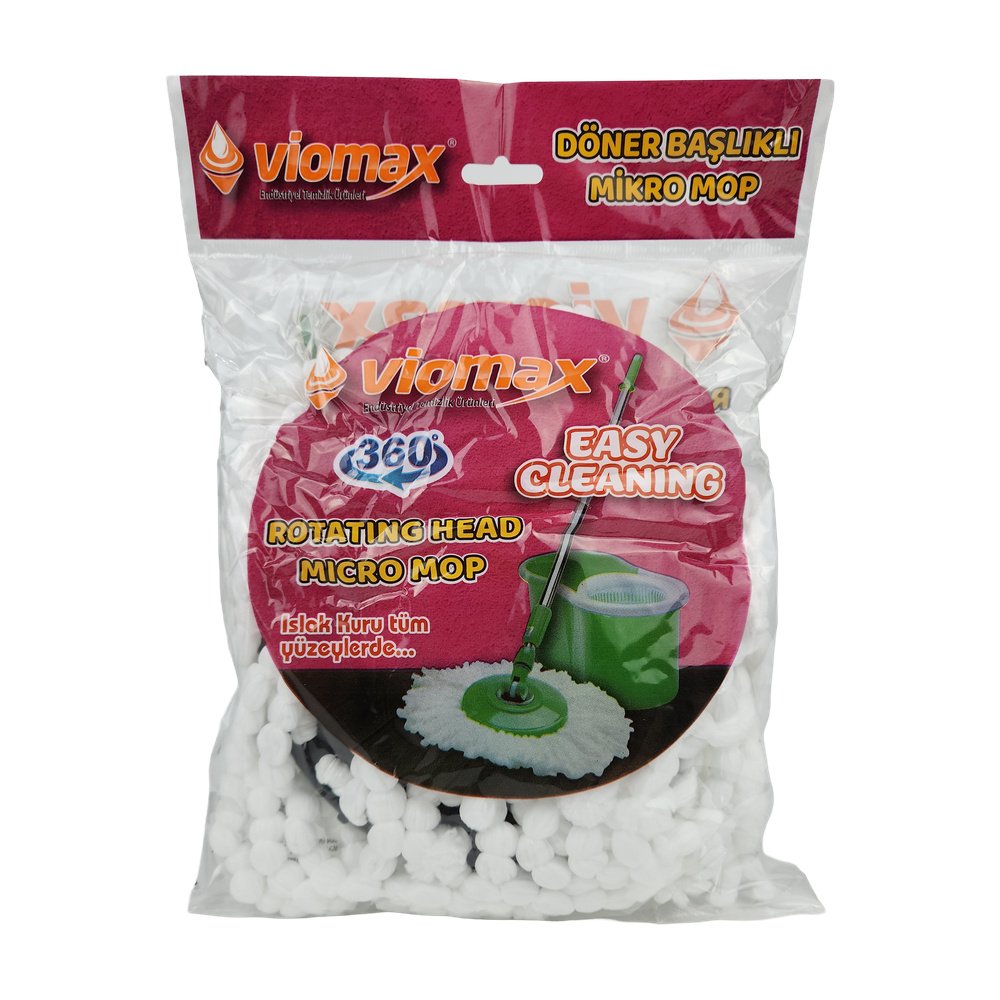 Viomax Döner Başlıklı Mikro Mop Yedeği Tm-764 Viomax Döner Başlıklı Mikro Mop Yedeği Tm-764
