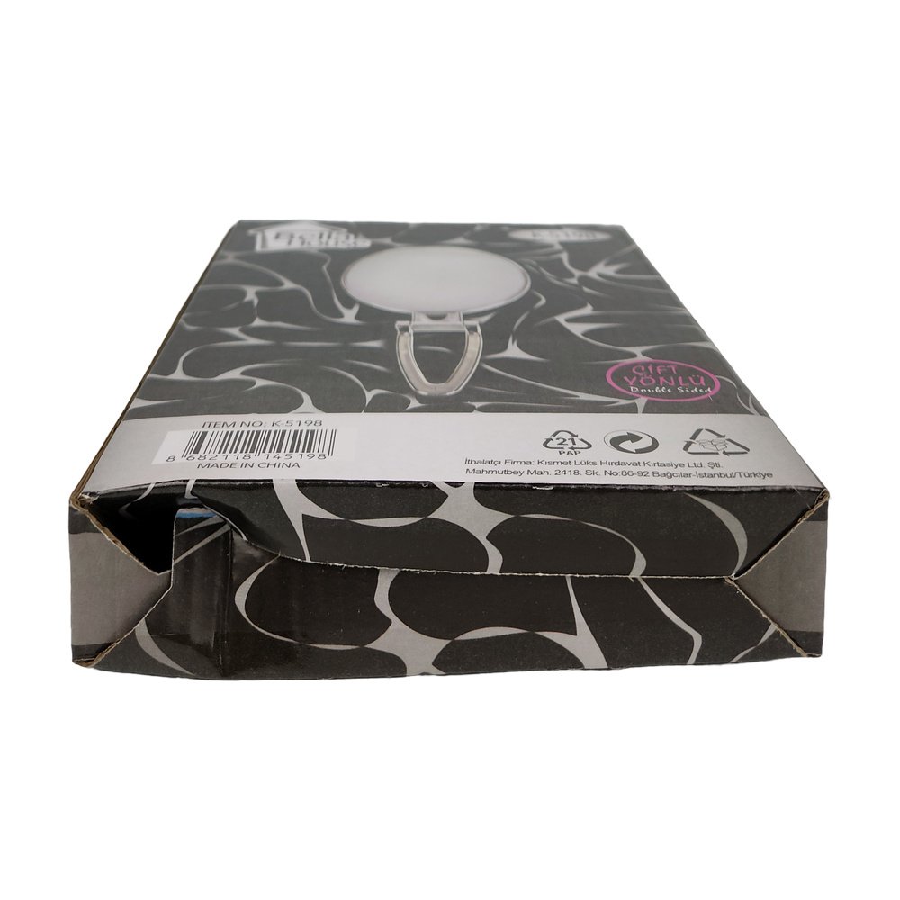 Çift Yönlü Makyaj Aynası Sılver Oval K-5198 Çift Yönlü Makyaj Aynası Sılver Oval K-5198