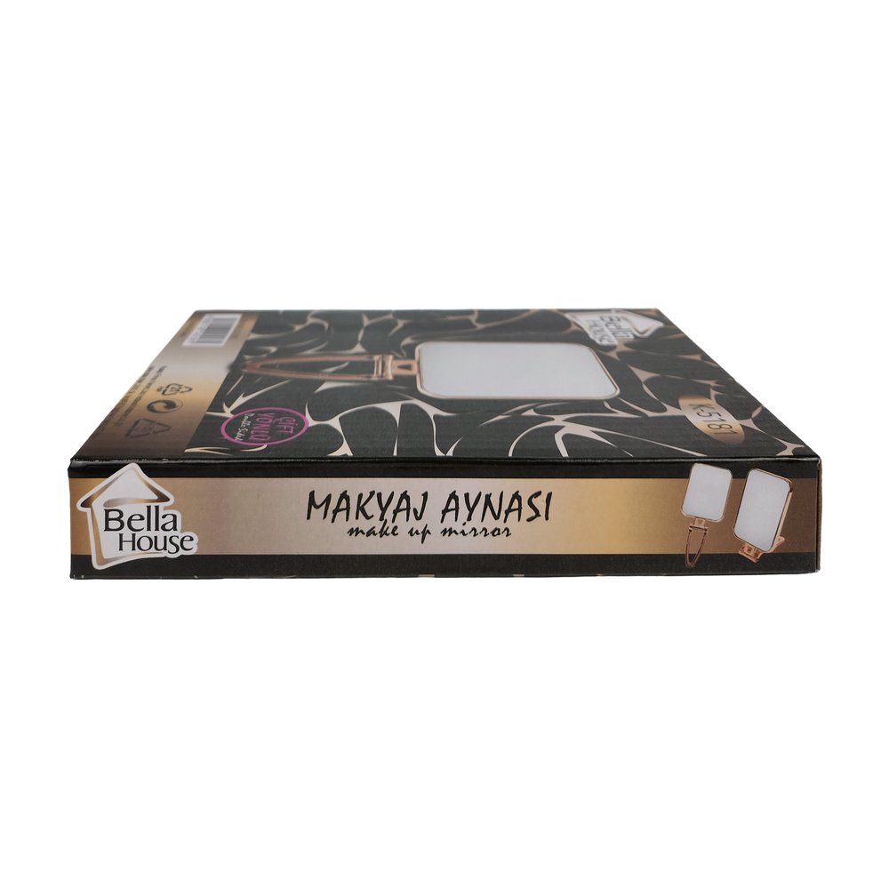 Çift Yönlü Makyaj Aynası Gold Dörtgen K-5181 Çift Yönlü Makyaj Aynası Gold Dörtgen K-5181