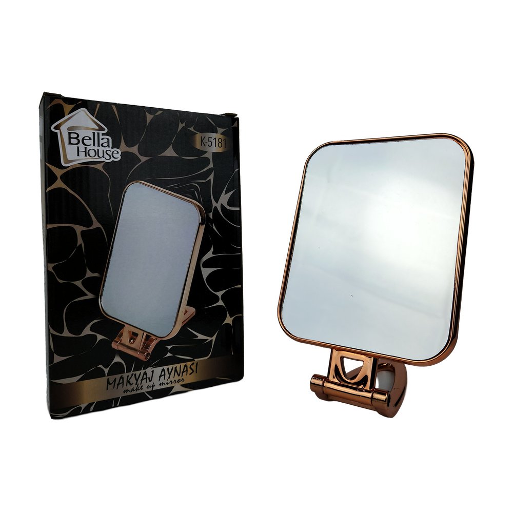 Çift Yönlü Makyaj Aynası Gold Dörtgen K-5181 Çift Yönlü Makyaj Aynası Gold Dörtgen K-5181
