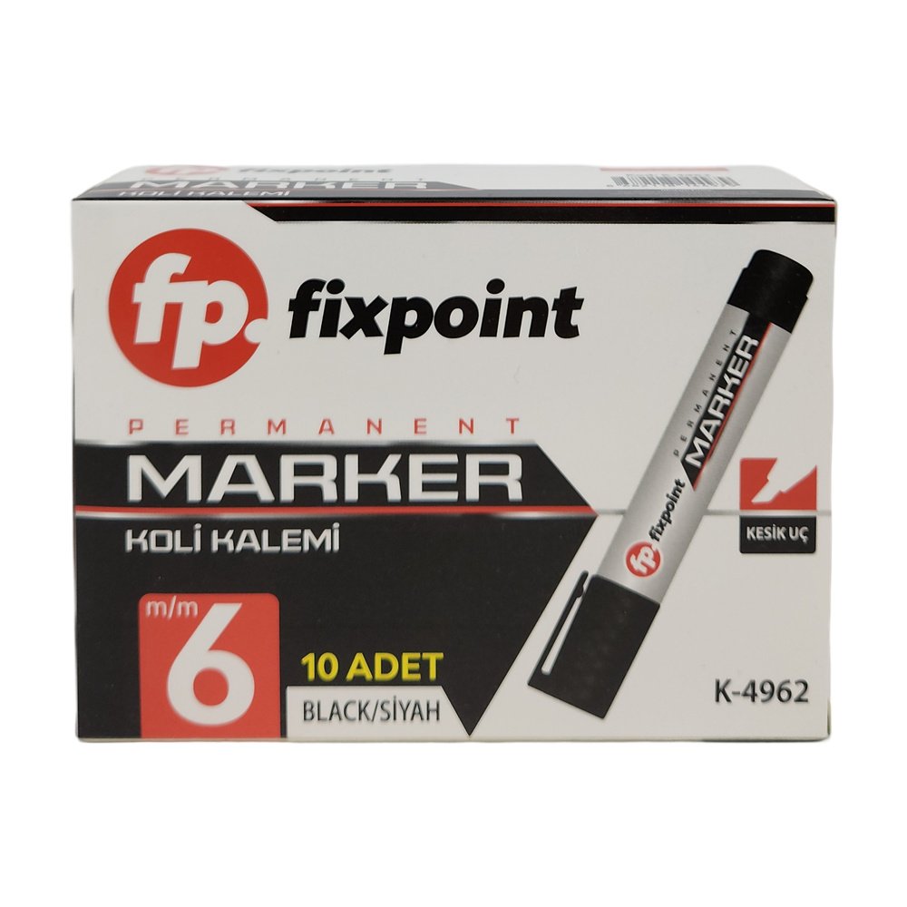 Fixpoint Koli Kalemi 6Mm Siyah K- 4962 X 10 Adet Fixpoint Koli Kalemi 6Mm Siyah K- 4962 X 10 Adet