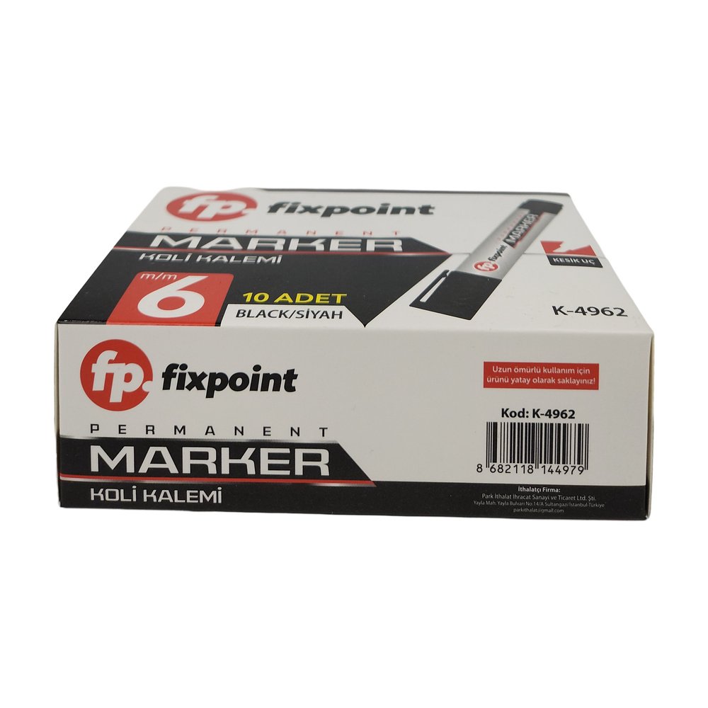 Fixpoint Koli Kalemi 6Mm Siyah K- 4962 X 10 Adet Fixpoint Koli Kalemi 6Mm Siyah K- 4962 X 10 Adet