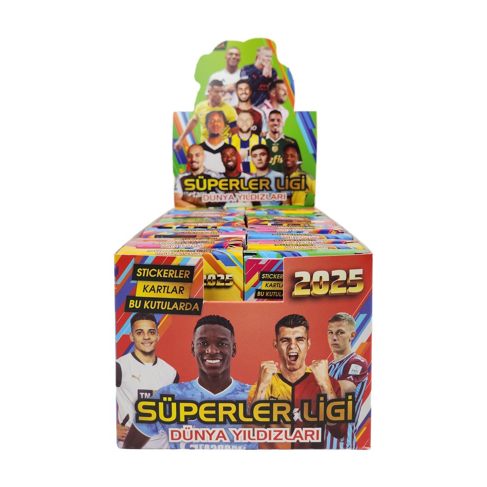 Sporcu Kartı Sticker Hediyeli Süperler Ligi Dünya Yıldızları 6+1 X 24 Adet Sporcu Kartı Sticker Hediyeli Süperler Ligi Dünya Yıldızları 6+1 X 24 Adet