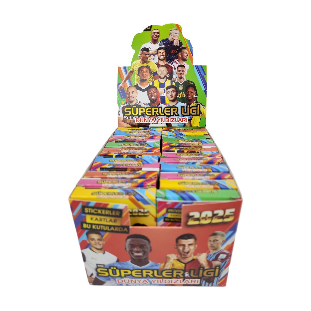 Sporcu Kartı Sticker Hediyeli Süperler Ligi Dünya Yıldızları 6+1 X 24 Adet Sporcu Kartı Sticker Hediyeli Süperler Ligi Dünya Yıldızları 6+1 X 24 Adet