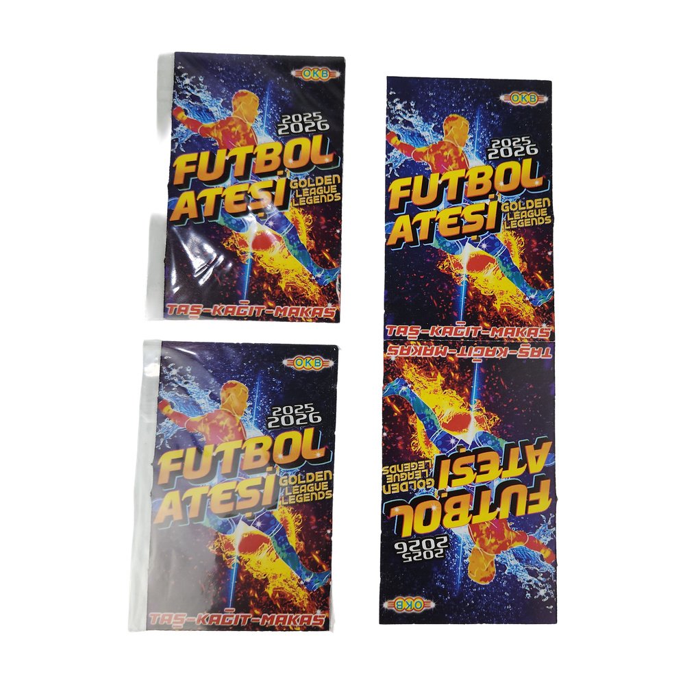 Sporcu Kartı Futbol Ateşi Taş Kağıt Makas 2Li X 200 Adet Sporcu Kartı Futbol Ateşi Taş Kağıt Makas 2Li X 200 Adet