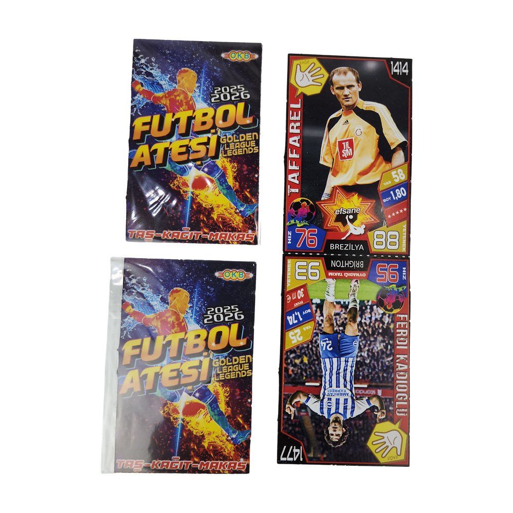 Sporcu Kartı Futbol Ateşi Taş Kağıt Makas 2Li X 200 Adet Sporcu Kartı Futbol Ateşi Taş Kağıt Makas 2Li X 200 Adet