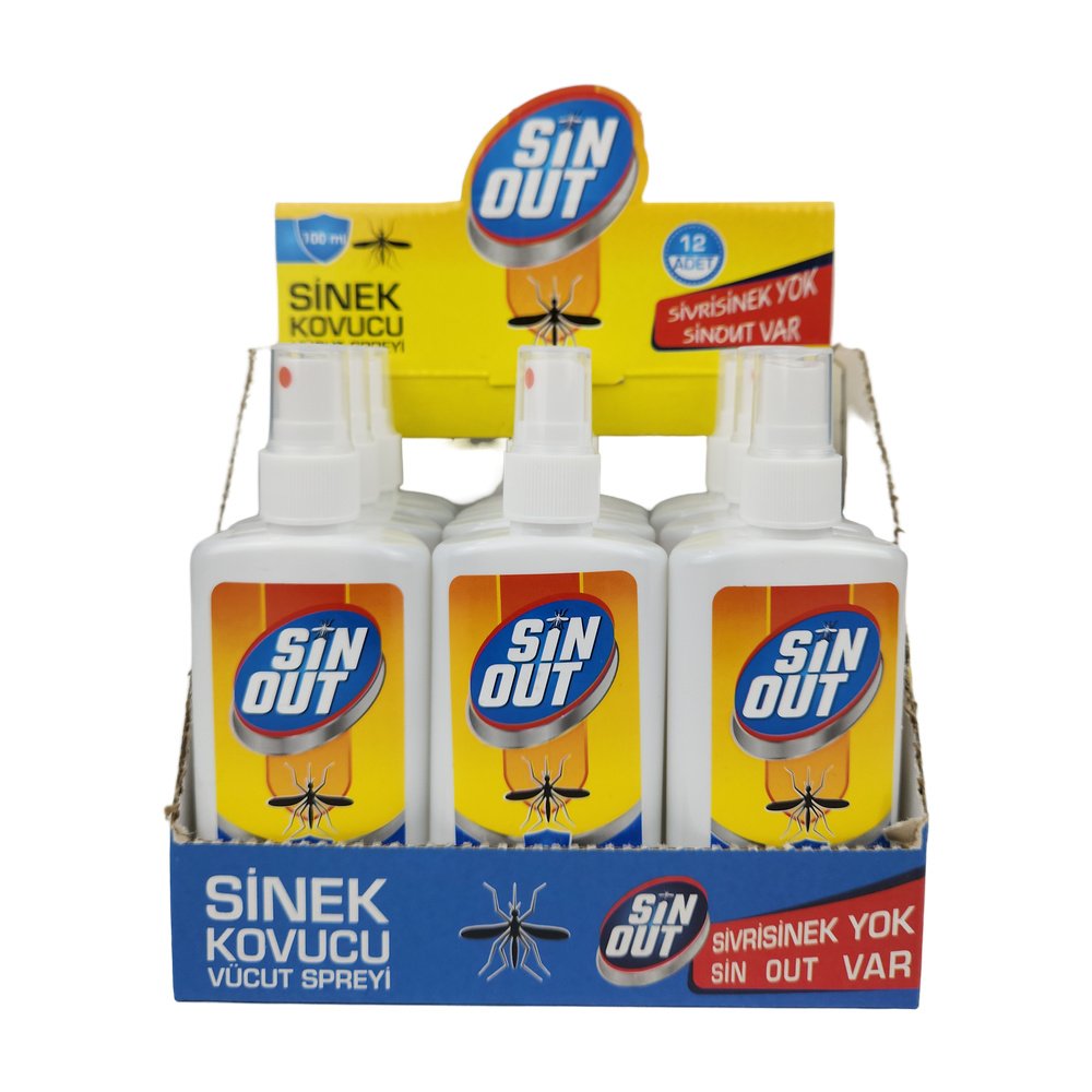 Sinout Sinek Kovucu Vücut Spreyi 100Ml X 12 Adet Sinout Sinek Kovucu Vücut Spreyi 100Ml X 12 Adet