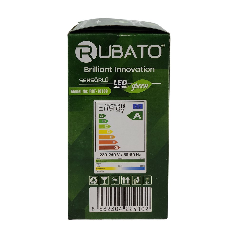 Rubato Sensörlü Led Ampul 9W X 10 Adet Rubato Sensörlü Led Ampul 9W X 10 Adet