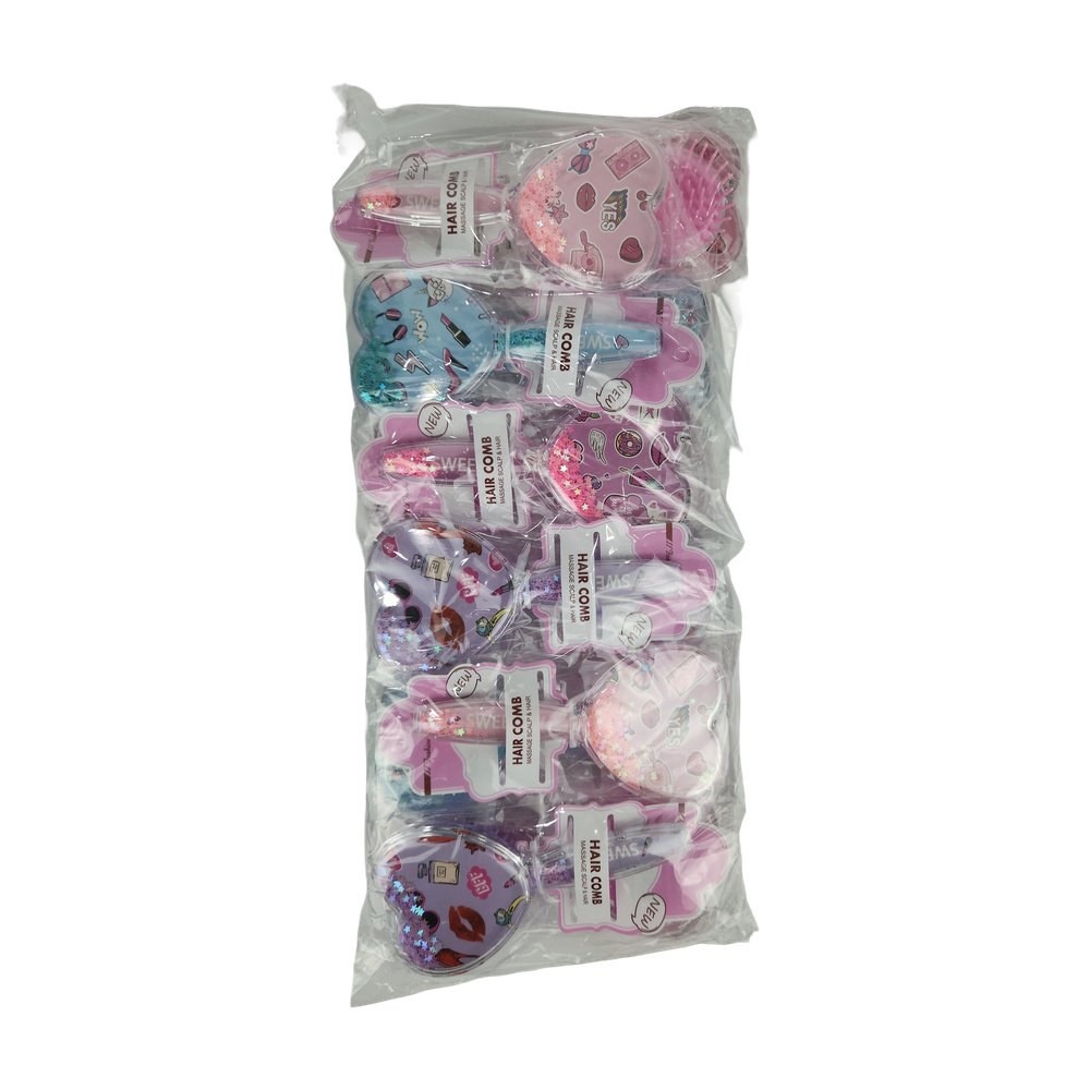 Lüks Çocuk Saç Fırçası Kalp M-89 X 12 Adet Lüks Çocuk Saç Fırçası Kalp M-89 X 12 Adet