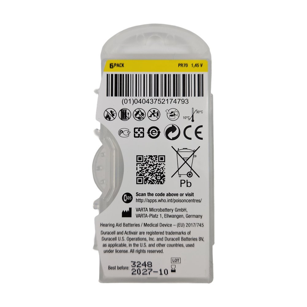 Duracell Kulak Pili -10 *6Ad Duracell Kulak Pili -10 *6Ad