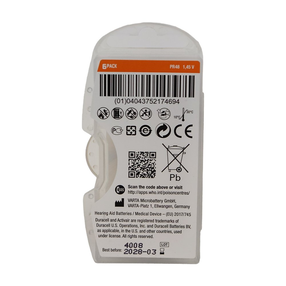 Duracell Kulak Pili-13 *6Ad Duracell Kulak Pili-13 *6Ad
