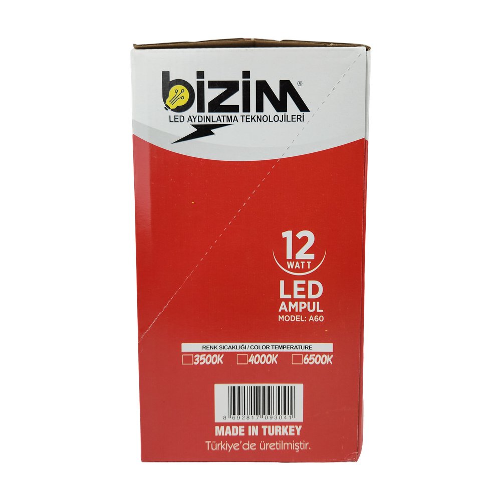 BİZİM 12W LED AMPÜL*24AD(GARANTİLİ) BİZİM 12W LED AMPÜL*24AD(GARANTİLİ)
