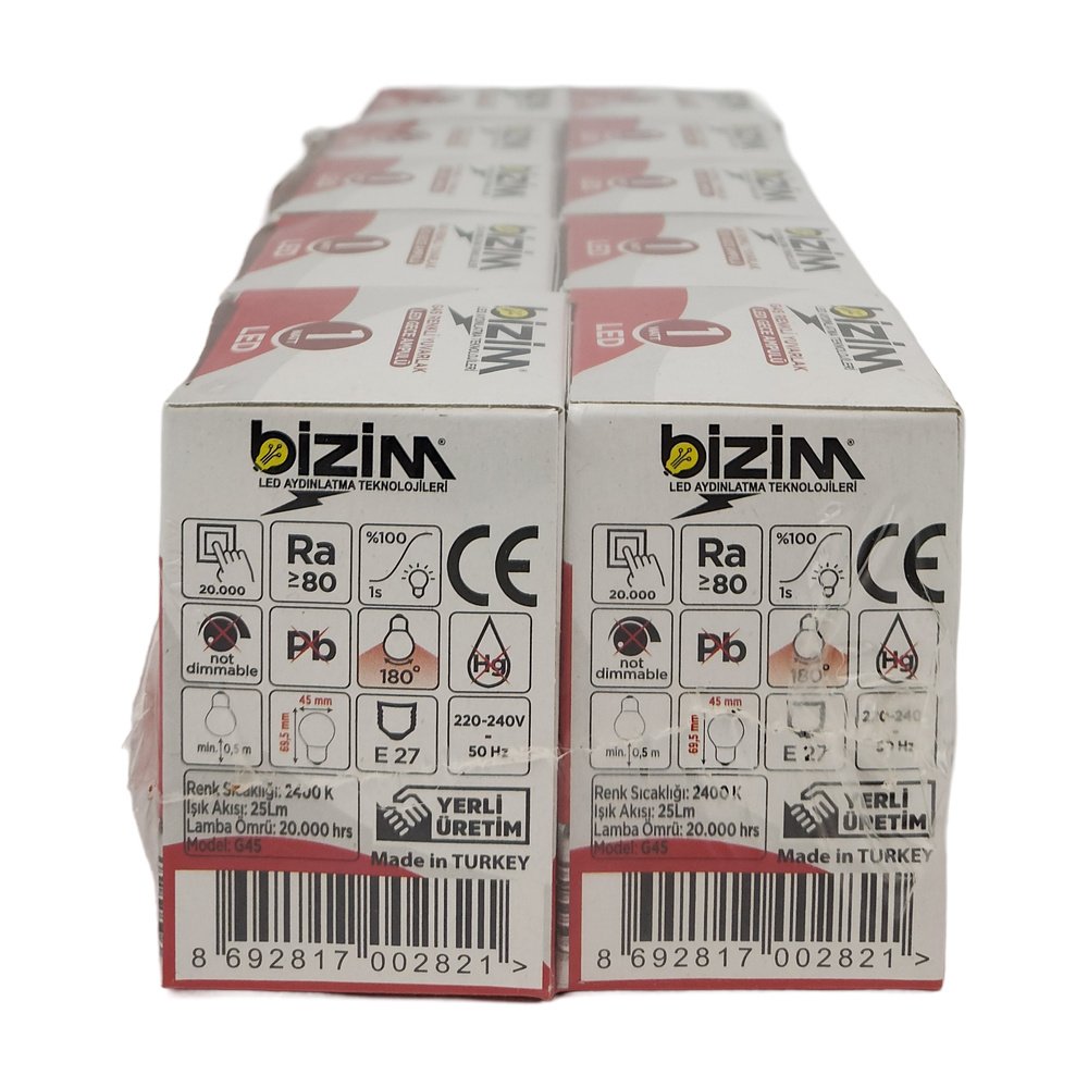 Bizim Gece Ampul 10W Kırmızı *10 Ad Bizim Gece Ampul 10W Kırmızı *10 Ad