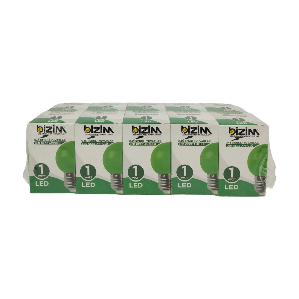 Bizim Gece Ampul 10W Yeşil *10 Ad Bizim Gece Ampul 10W Yeşil *10 Ad