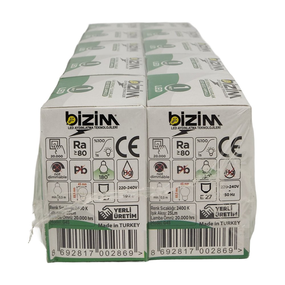 Bizim Gece Ampul 10W Yeşil *10 Ad Bizim Gece Ampul 10W Yeşil *10 Ad