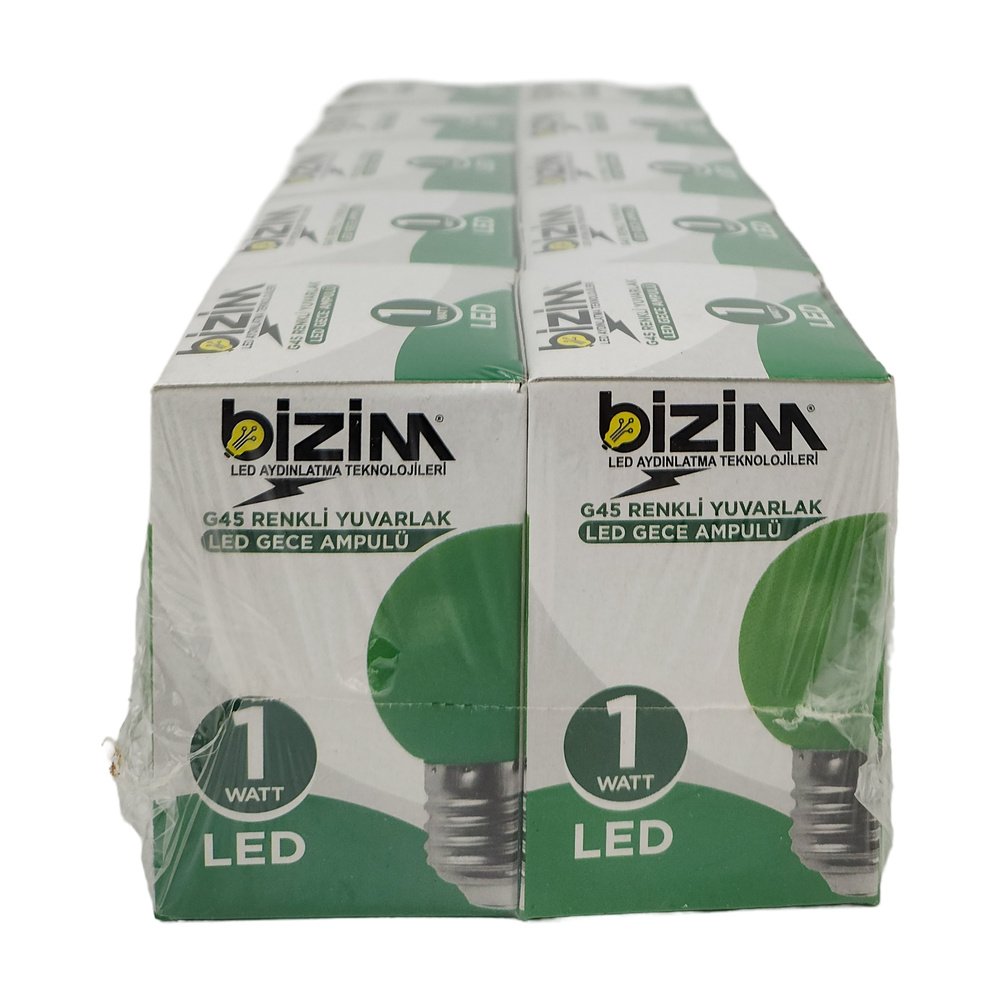 Bizim Gece Ampul 10W Yeşil *10 Ad Bizim Gece Ampul 10W Yeşil *10 Ad