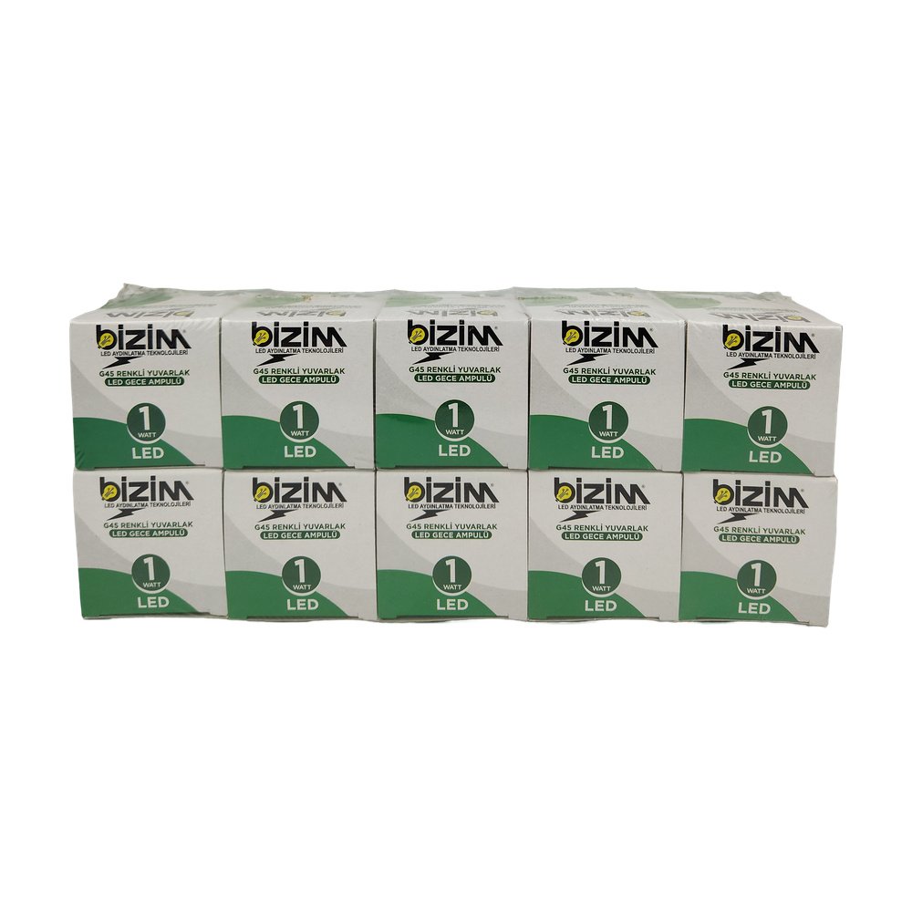 Bizim Gece Ampul 10W Yeşil *10 Ad Bizim Gece Ampul 10W Yeşil *10 Ad