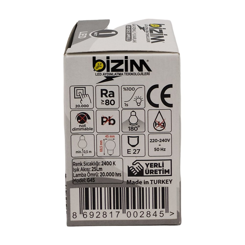 Bizim Gece Ampul 10W Beyaz *10 Ad Bizim Gece Ampul 10W Beyaz *10 Ad