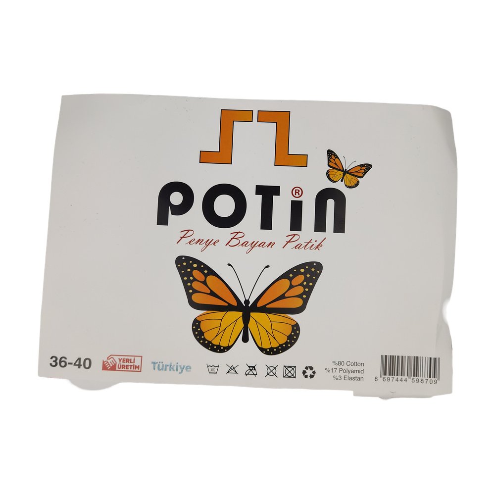 Potin Bayan Patik Çorap *12Ad