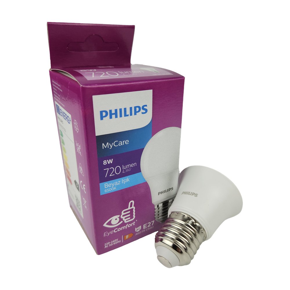 Philips Ledli Ampul 8W Led *12Adet Philips Ledli Ampul 8W Led *12Adet