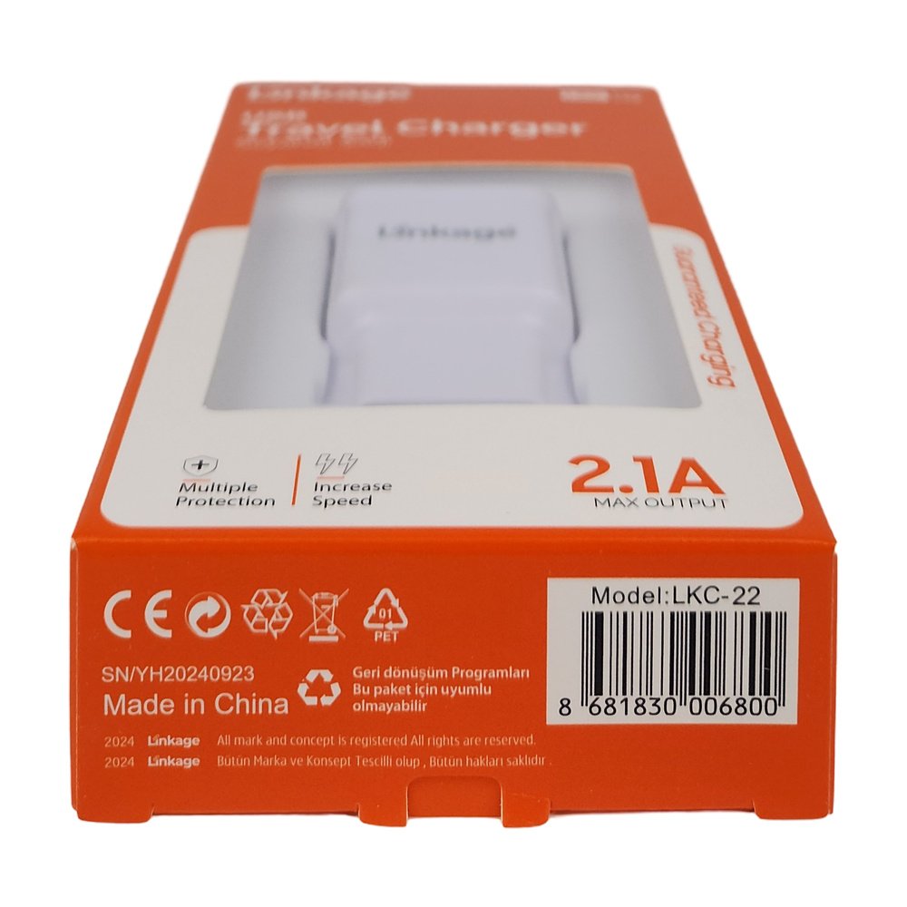 Şarj Aleti Soketi 2.0A - USB Girişli LKC-22 Şarj Aleti Soketi 2.0A - USB Girişli LKC-22