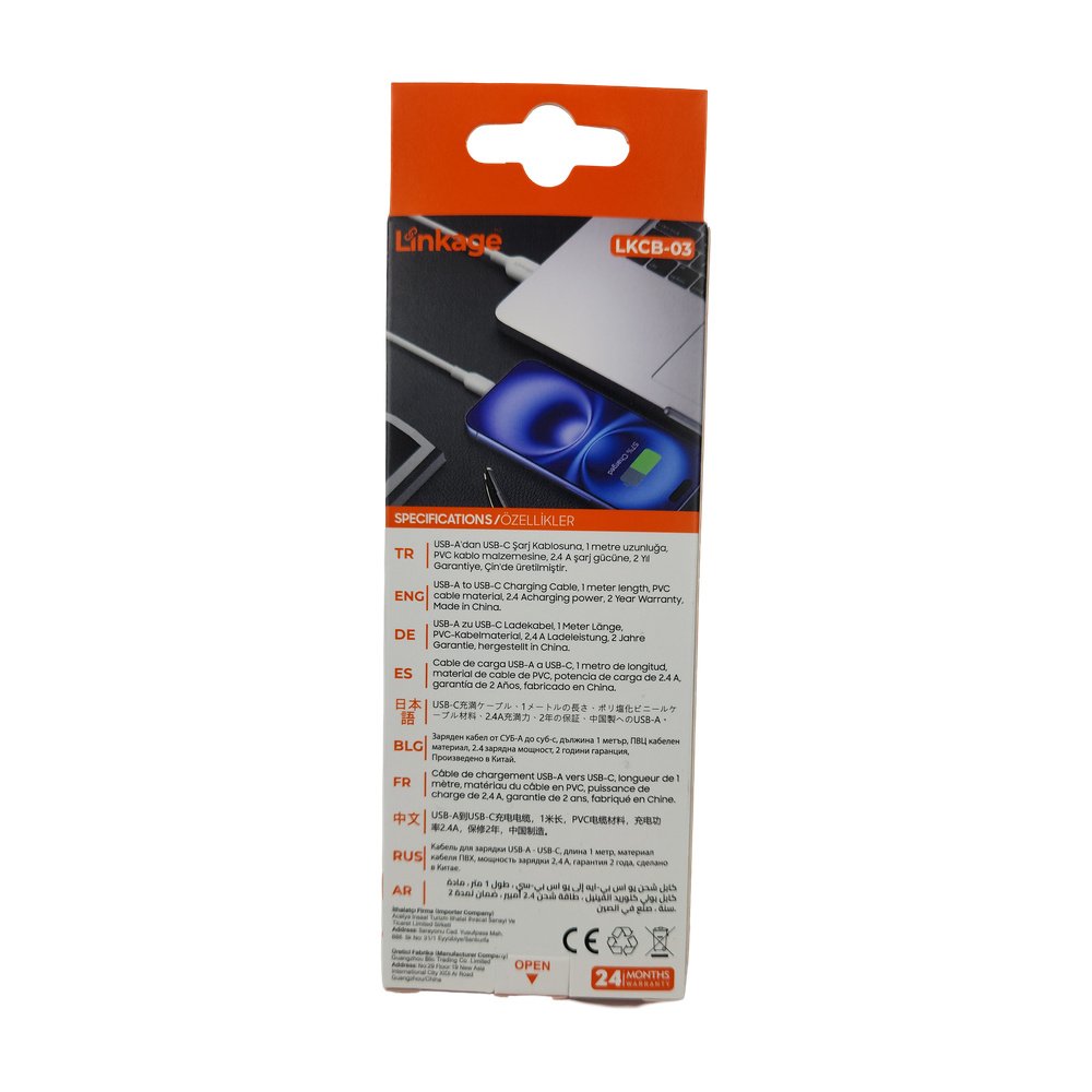 Şarj Kablosu Type-C - 2.0A - LKCB-03 (Geniş Samsung) Şarj Kablosu Type-C - 2.0A - LKCB-03 (Geniş Samsung)