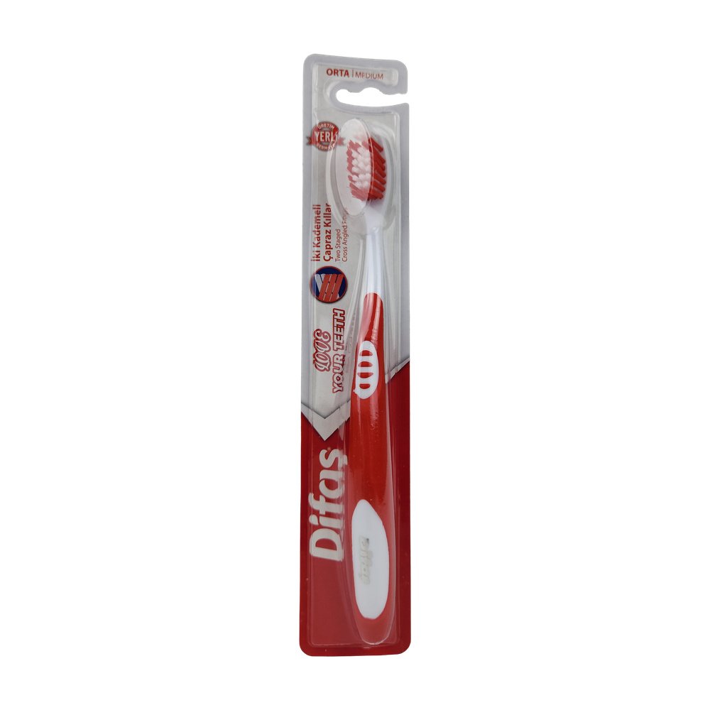 Difaş Takımlı Fırça Kırmızı-Beyaz *12Ad Difaş Takımlı Fırça Kırmızı-Beyaz *12Ad
