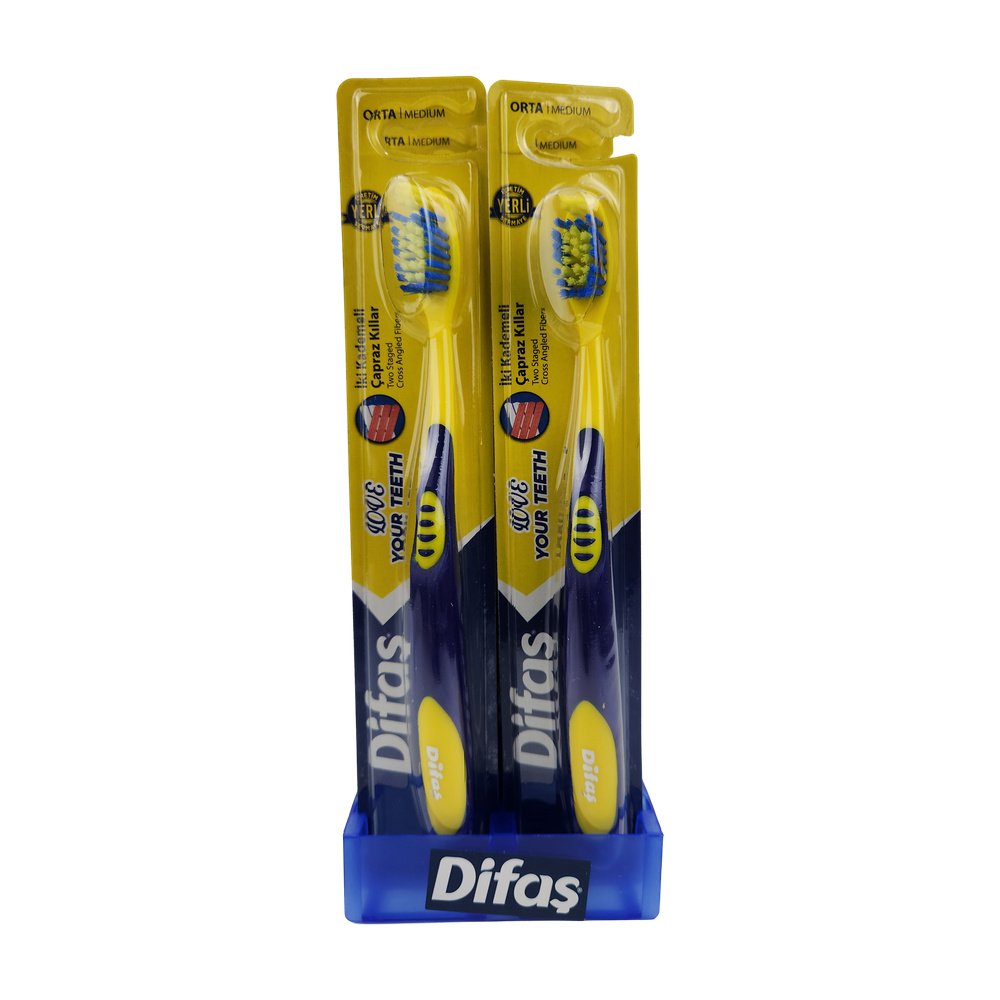 Difaş Takımlı Fırça Sarı-Lacivert *12Ad Difaş Takımlı Fırça Sarı-Lacivert *12Ad