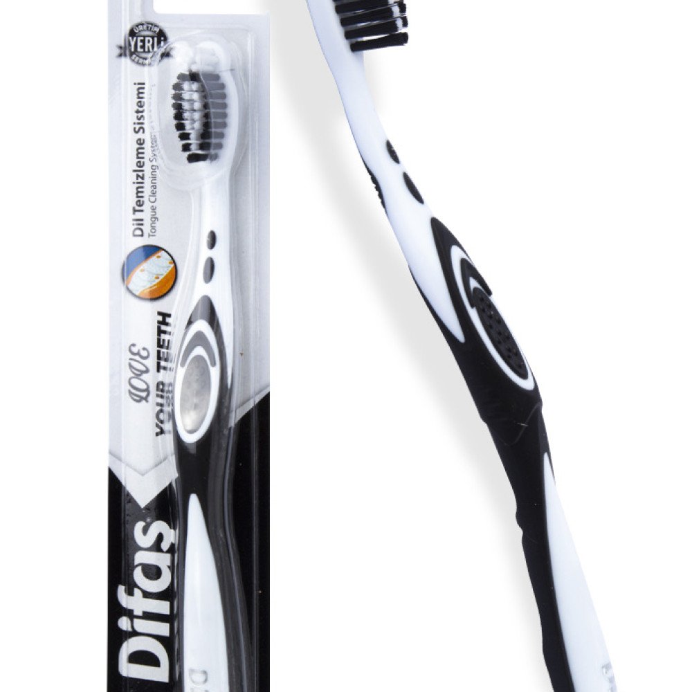 Difaş Takımlı Fırça Siyah-Beyaz *12Ad