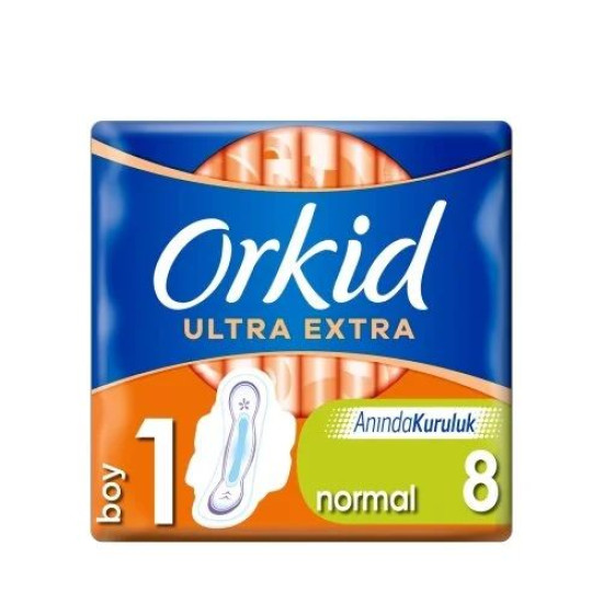 Orkid Ultra Extra Hijyenik Ped Normal Tekli Paket 8 Ped *24 Adet