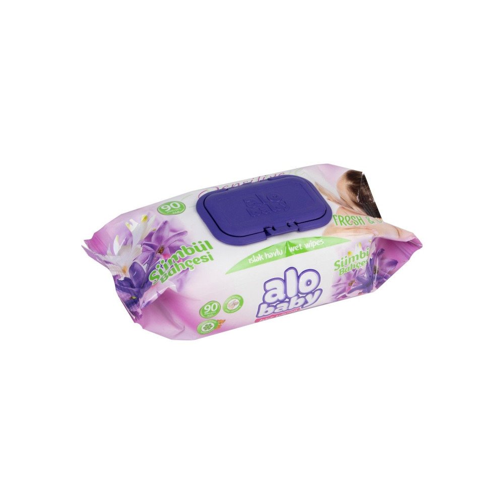 Alo Baby Islak Mendil 90 Lı Sümbül Bahçesi Kapaklı *12 Adet