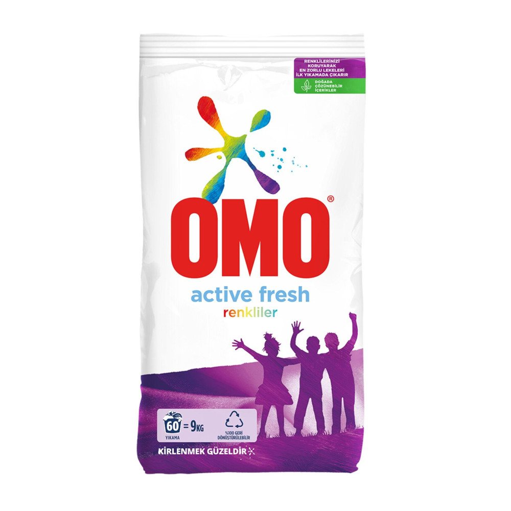 Omo Active 60 Yıkama 9 Kg *1 Adet