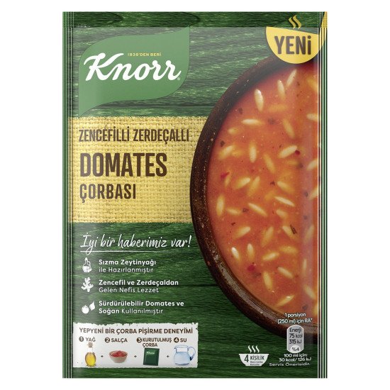 Knorr Zencefilli Zerdeçallı Domates Çorbası *12 Adet